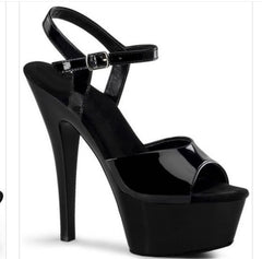 Black exotic heel