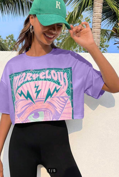 Rockie purple crop top