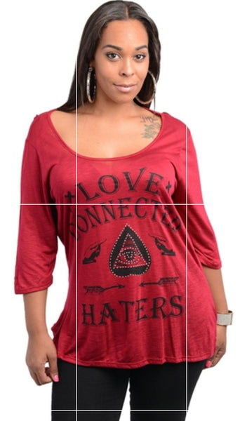 Red Love Connected /Hater Shirt