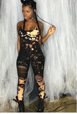 Tie die Black Plain Bodysuit