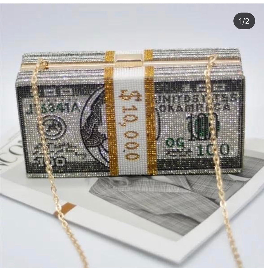 Money purse with diamonds Clearance